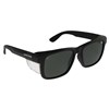 FRONTSIDE SAFETY GLASSES POLARISED SMOKE LENS BLACK FRAME
