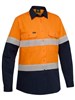 BISLEY WOMENS TAPED TWO TONE HI VIS COTTON RIPSTOP VENTED SHIRT