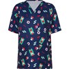 NNT SANTA POOL PARTY SCRUB TOP