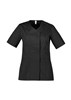 BIZCARE WOMANS PARKS ZIP FRONT CROSSOVER SCRUB TOP