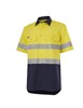 KING GEE WORKCOOL VENTED SPLICED SHIRT TAPED SHORT SLEEVE
