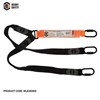 LINQ ELITE DOUBLE LEG ELASTICATED LANYARD WITH HARDWARE  3 X DACTION KARABINERS