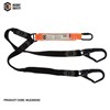LINQ ELITE DOUBLE LEG ELASTICATED LANYARDWITH HARDWARE 1 X DOUBLE ACTION KARABINER 2 X DOUBLE ACTION SCAFF HOOK
