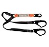 LINQ ELITE DOUBLE LEG ELASTICATED LANYARD WITH HARDWARE 1X SNAP HOOK 2X DOUBLE ACTION SCAFF HOOK