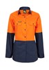 WORKCRAFT LADIES HI VIS VENTED SHIRT LONG SLEEVE