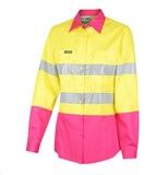 WORKIT CHICKIT LADIES HI VIS DRILL SHIRT WTAPE
