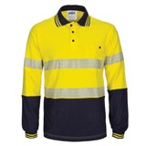 DNC COTTON POLO HI VIS SEGMENT TAPED LONG SLEEVE