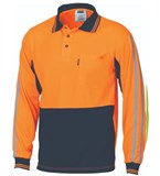 DNC HI VIS COOLBREATHE LONG SLEEVE STRIPE POLO