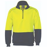 DNC FLEECY  SWEAT 12 ZIP HI VIS