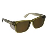 FRONTSIDE SAFETY GLASSES POLARISED SMOKE LENS WITH KHAKI FRAME