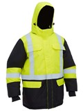 BISLEY H TAPED HI VIS FREEZER HOODED JACKET