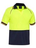 BISLEY TWO TONE HI VIS VNECK POLO