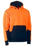 BISLEY HI VIS FLEECE HOODIE PULLOVER 