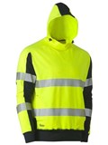 BISLEY TAPED TWO TONE HI VIS CONTRAST 4 WAY STRETCH HOODIE