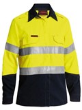 BISLEY TENCATE TECASAFE PLUS 700 WOMENS TAPED HI VIS FR VENTED SHIRT 