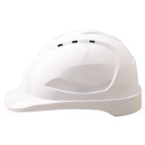 HARD HAT V9 WHITE CD CONSTRUCTION LOGO FRONT AND SIDE  2  3 COLOUR PRINT