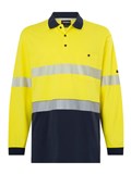 KING GEE ORIGINALS SPLICED HI VIS TAPED LS COTTON POLO