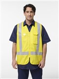 KING GEE ORIGINALS HI VIS X BACK COTTON DRILL VEST