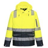 PORTWEST HUSKI HIVIS CONTRAST RAIN JACKET