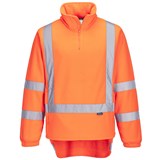 PORTWEST HI VIS X BACK 14 ZIP POLAR FLEECE