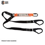 LINQ ELITE DOUBLE LEG ELASTICATED LANYARDWITH HARDWARE 1 X DOUBLE ACTION KARABINER 2 X DOUBLE ACTION SCAFF HOOK