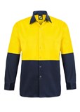 WORKCRAFT HI VIS FOOD INDUSTRIAL SHIRT LONG SLEEVE
