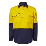 WORKCRAFT HYBRID HI VIS HEAVY DUTY COTTON SHIRT