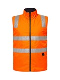 WORKCRAFT HI VIS REVERSIBLE FLEECE VEST