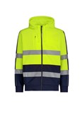 SYZMIK UNISEX HI VIS FULL ZIP STRETCH TAPED HOODIE