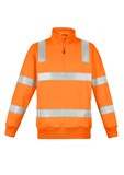 SYZMIK UNISEX HI VIS RAIL 14 ZIP PULLOVER