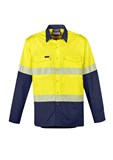 SYZMIK MENS RUGGED COOLING HI VIS SEGMENTED TAPE LONG SLEEVE SHIRT