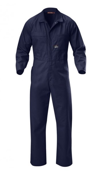 HARD YAKKA COVERALLS POLY-COTTON NAVY 132S Done Right Safety